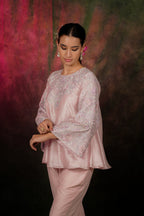 Mehr Rose Pink Dupion Silk Co-ord Set