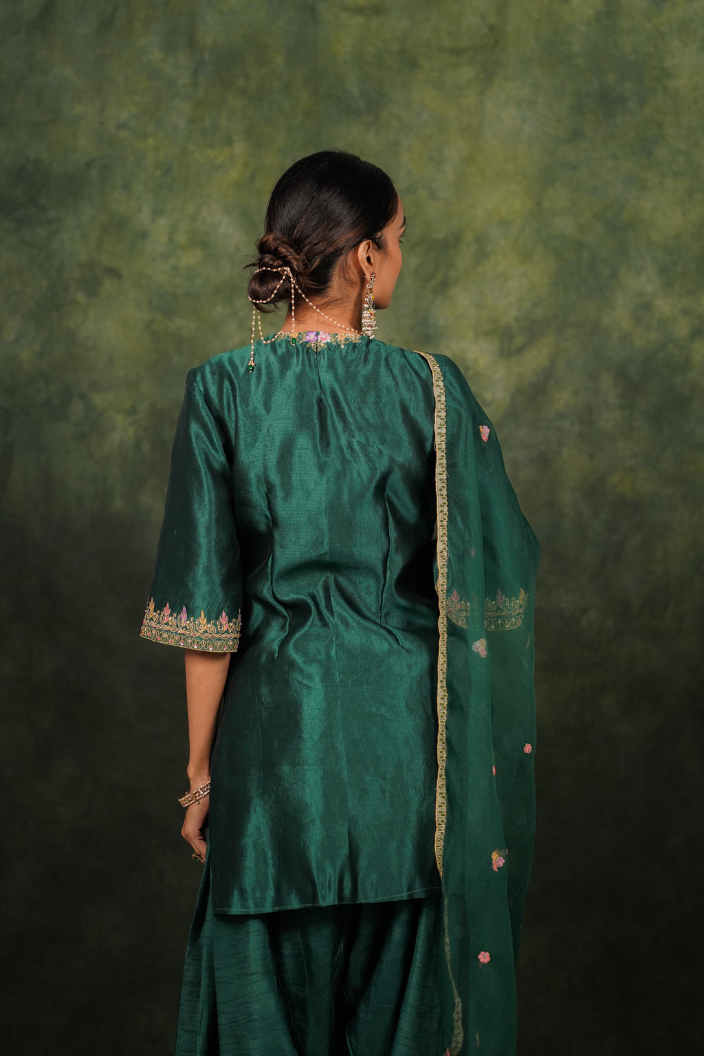 Nukta Evergreen Dupion Silk Kurta Set